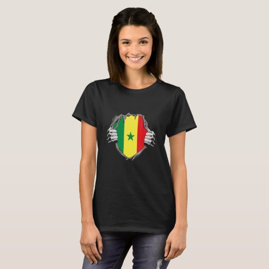 Senegal Flag Tシャツ (正面フル)