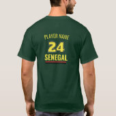 Senegal National Football Flag Heritage Soccer Tシャツ (裏面)