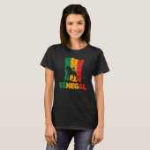 Senegal Senegalese Senegal Flag Lion Animal Silhou Tシャツ (正面フル)