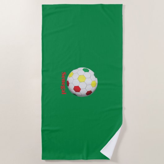 Senegal soccer ビーチタオル (正面)