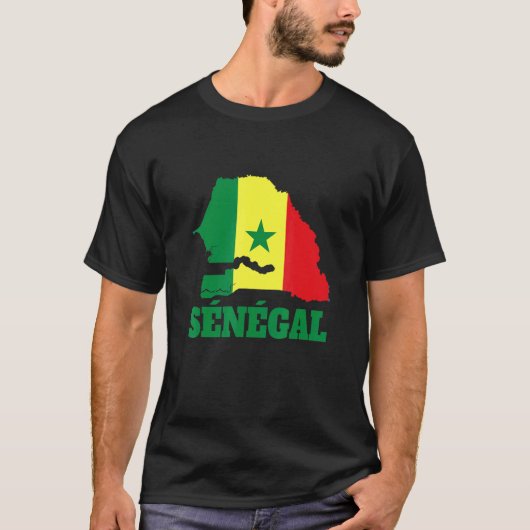 Senegal soccer & football fan 2022 Flag of Senegal Tシャツ (正面)
