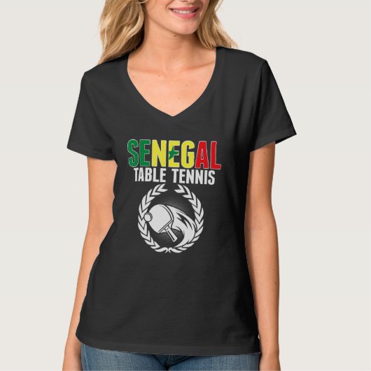 Senegal Table Tennis   Senegalese Ping Pong Suppor Tシャツ (正面)