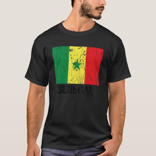 Senegalese Senegal Flag Pride Senegalese Flag Tシャツ (正面)