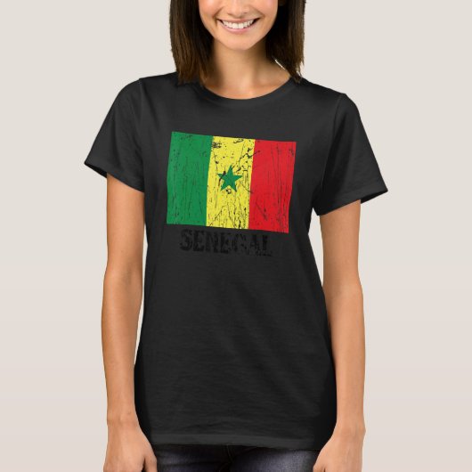 Senegalese Senegal Flag Pride Senegalese Flag Tシャツ (正面)