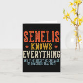 Senelisはすべてを知っている父の日レトロ カード (黄色い花)