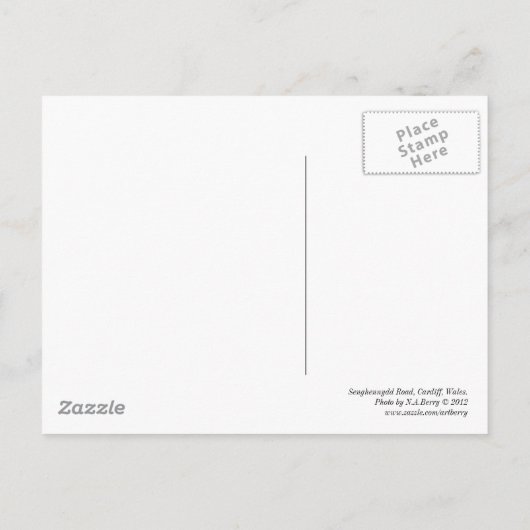 Senghennydd Road, Cardiff, Wales 2012 ポストカード (裏面)