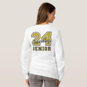 Senior 2024 セニア卒業記念パーカー 裏表プリント tシャツ (裏面フル)