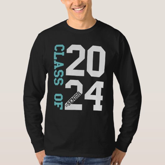 Senior 2024 Class of 2024 First Day Or Graduation Tシャツ (正面)