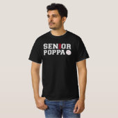 Senior 2026 ポッパ 野球 卒業 父親 パパ tシャツ (正面フル)