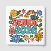 Senior 2026 レトロ レインボーデザイン ゲストブック (裏面)