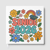 Senior 2026 レトロ レインボーデザイン ゲストブック (正面)
