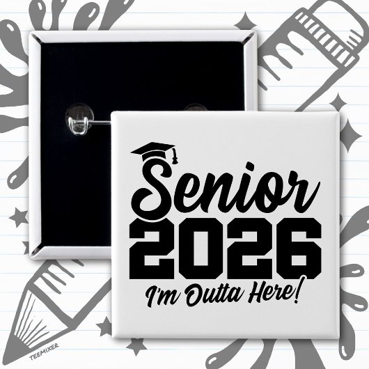 Senior 2026 卒業おめでとう フレーズ 冗談 缶バッジ