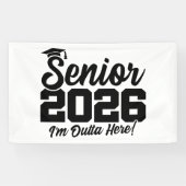 Senior 2026 卒業おめでとう フレーズ 卒業記念 横断幕 (横)