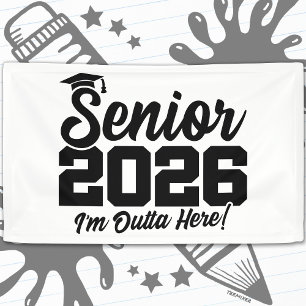 Senior 2026 卒業おめでとう フレーズ 卒業記念 横断幕