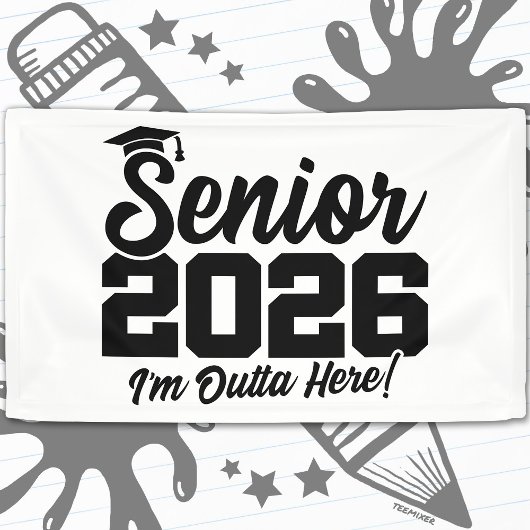 Senior 2026 卒業おめでとう フレーズ 卒業記念 横断幕