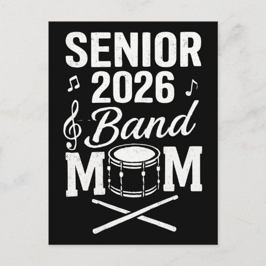 Senior 2026 Band Mom ポストカード (正面)