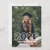 Senior 2026 Black Graduation Photo 招待状 (裏面)