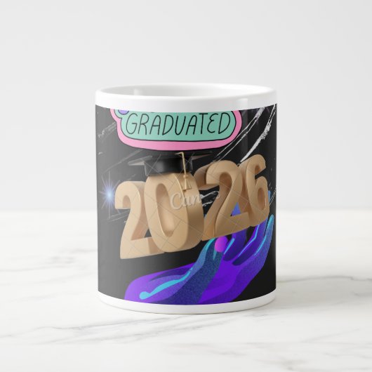 Senior 2026 Celebration Design ジャンボコーヒーマグカップ (正面)