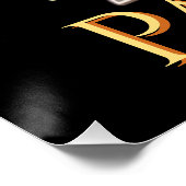 Senior 2026 Class Fire Horse Personalized Glossy ポスター (コーナー)