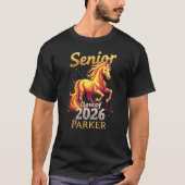 Senior 2026 Class Graduate Fire Horse Personalized Tシャツ (正面)