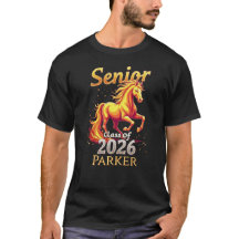 Senior 2026 Class Graduate Fire Horse Personalized