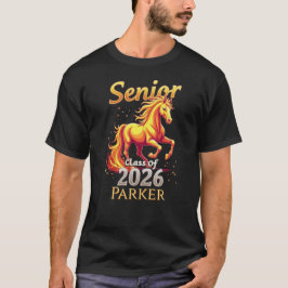 Senior 2026 Class Graduate Fire Horse Personalized Tシャツ