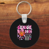 Senior 2026 class of 2026 basketball coquette bow キーホルダー (正面)