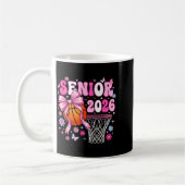 Senior 2026 class of 2026 basketball coquette bow コーヒーマグカップ (左)
