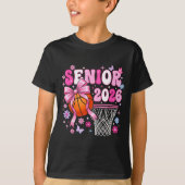 Senior 2026 class of 2026 basketball coquette bow tシャツ (正面)