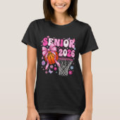 Senior 2026 class of 2026 basketball coquette bow tシャツ (正面)