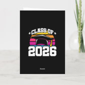 Senior 2026 Class of 2026 Graduation Retro Sunset カード (裏面)