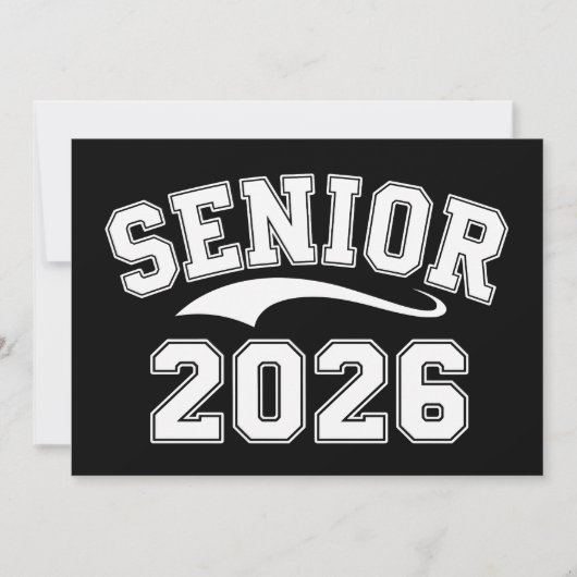 Senior 2026 Class Of 26 Graduation Graduate 招待状 (正面)