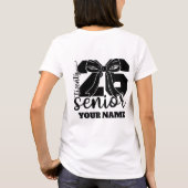 Senior 2026 Custom Name Bow Graduation Shirt Tシャツ (裏面)