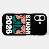 Senior 2026 Custom Retro Groovy Flowers Graduation Case-Mate iPhoneケース (裏面 (横))