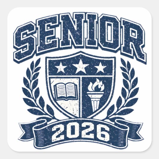 Senior 2026 – Final Year Pride College スクエアシール (正面)