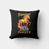 Senior 2026 Fire Horse Chinese Zodiac Personalized クッション (正面)
