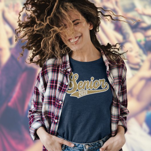 Senior 2026 Gold with Blue Polka Dots Lion T-Shirt トライブレンドＴシャツ