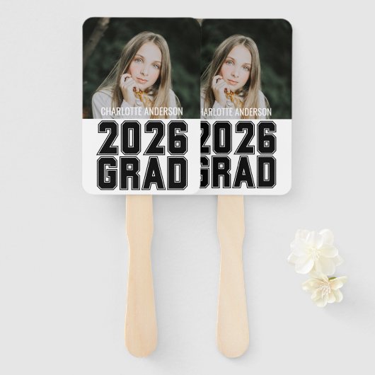 Senior 2026 Grad Photo ハンドファン (正面&裏面)