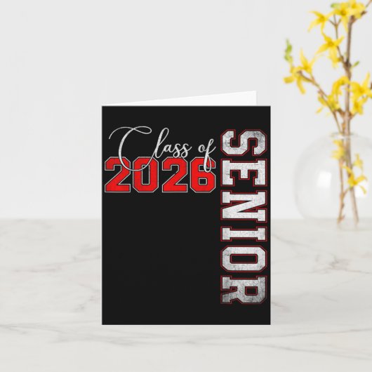 Senior 2026 Graduation My Last First Day Of Cl Of  カード (黄色い花)