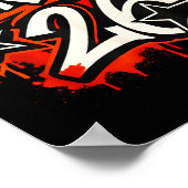 Senior 2026 Graffiti Drip Style Graduation Graphic ポスター (角)