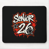 Senior 2026 Graffiti Drip Style Graduation Graphic マウスパッド (正面)