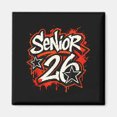 Senior 2026 Graffiti Drip Style Graduation Graphic マグネット (正面)