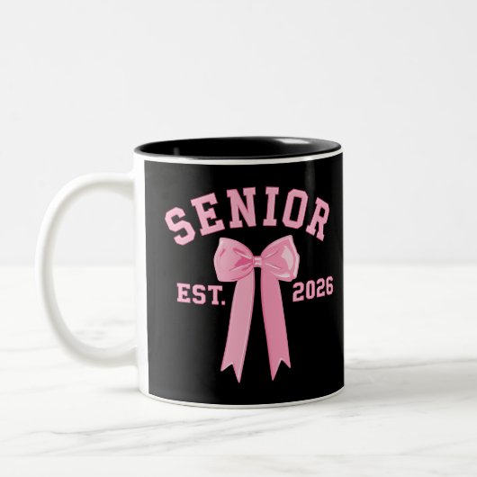 Senior 2026 Pink Bow ツートーンマグカップ (左)
