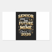 Senior 2026 – The Future is Mine 長方形シール (正面)