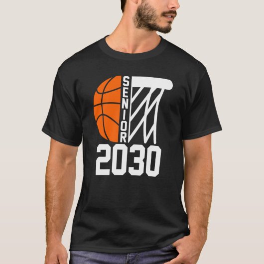 Senior 2030 Class of 2030 Graduation Basketball Pl Tシャツ (正面)