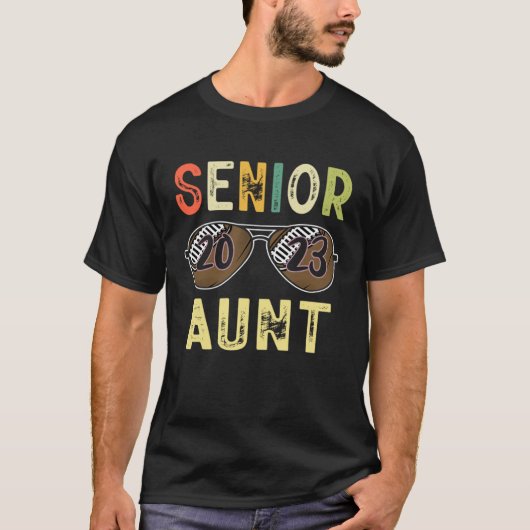 Senior Aunt 2023 Cool Proud Aunt Football Senior G Tシャツ (正面)