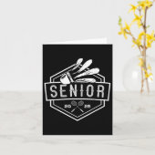 Senior Badminton Player Shuttle Cl Of 2025 Graduat カード (黄色い花)