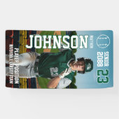 Senior Baseball Player School Team Sports Photo 横断幕 (横)