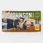 Senior Baseball Team Player Custom Sports Photo 横断幕 (横)