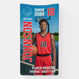 Senior Basketball Design Template Photo Sports 横断幕